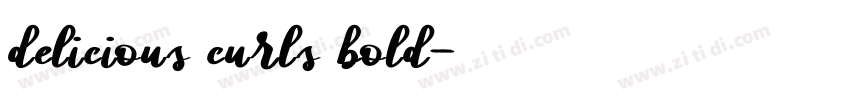 delicious curls bold字体转换